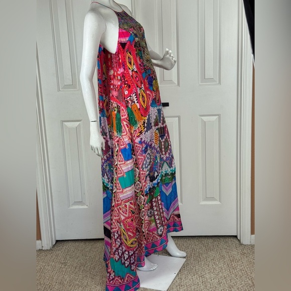 CAMILLA SHELL PRINT DRESS WITH SIDE SPLITS - SIZE 2 - Picture 14 of 17